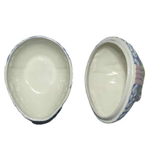 Vintage Hand Painted Easter Egg Candy Dish Trinket Dish Jar Functional Art 1981 - Picture 4 of 16